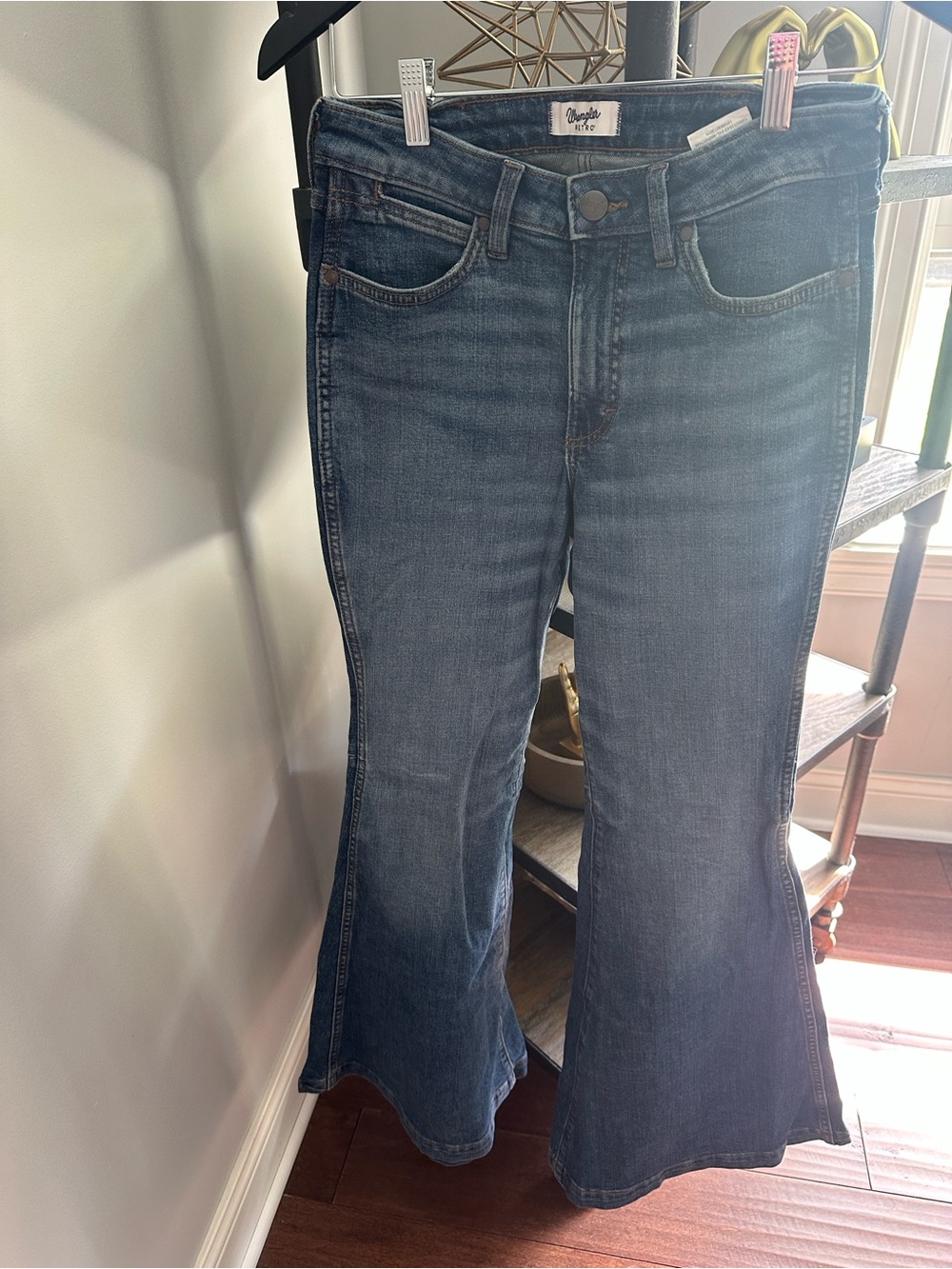 Wrangler Mid-Rise Blue Flare Jeans